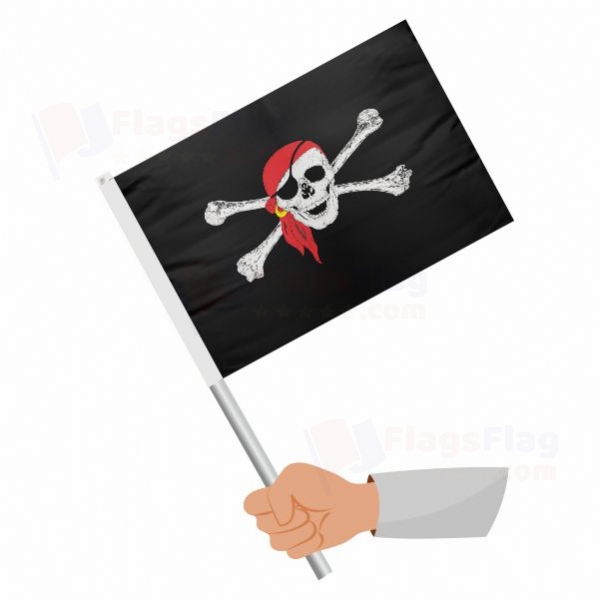 Pirate Bandana Stick Flag