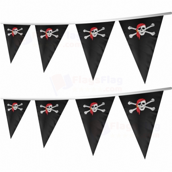 Pirate Bandana Stringed Triangle Flag