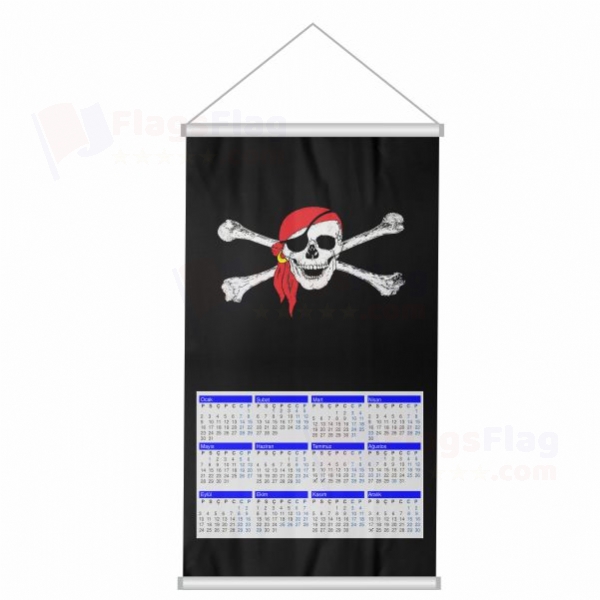 Pirate Bandana Woven Fabric Digital Printing Calendar