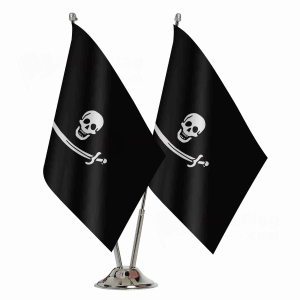 Pirate Bartholomew Roberts Binary Table Flag