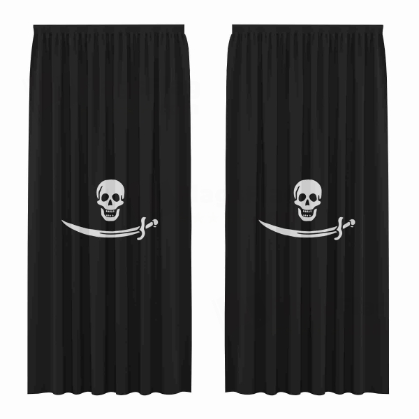 Pirate Bartholomew Roberts Digital Printed Curtains