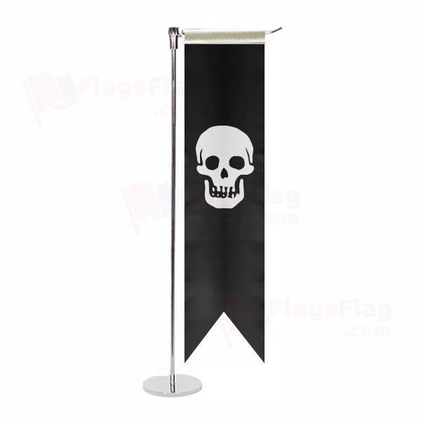 Pirate Death Head L Table Flag