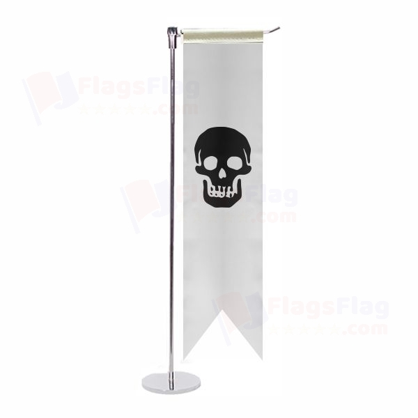 Pirate Death Head Levasseur Reversed L Table Flag