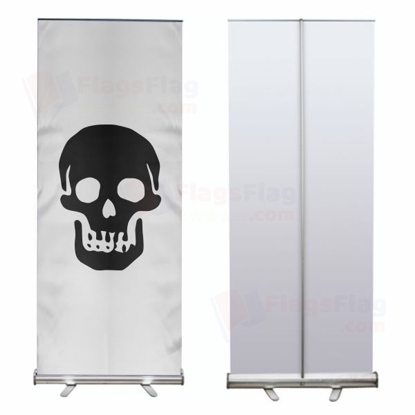 Pirate Death Head Levasseur Reversed Roll Up Banner