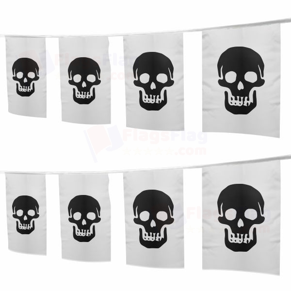 Pirate Death Head Levasseur Reversed Square String Flags