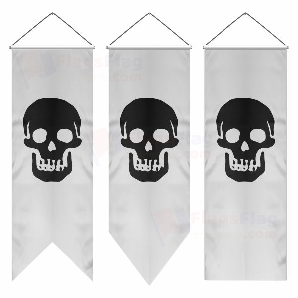 Pirate Death Head Levasseur Reversed Swallowtail Flags