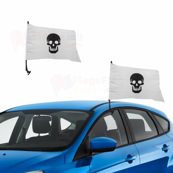Pirate Death Head Levasseur Reversed Vehicle Convoy Flag