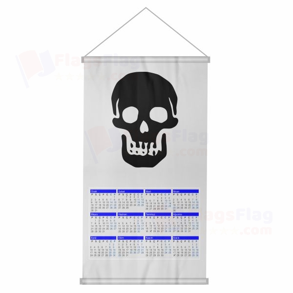 Pirate Death Head Levasseur Reversed Woven Fabric Digital Printing Calendar