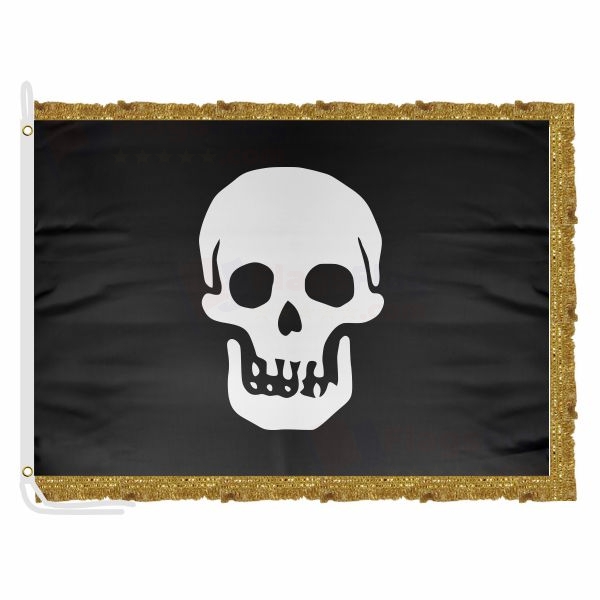 Pirate Death Head Satin Office Flag