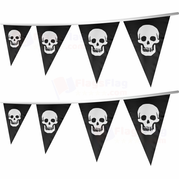 Pirate Death Head Stringed Triangle Flag