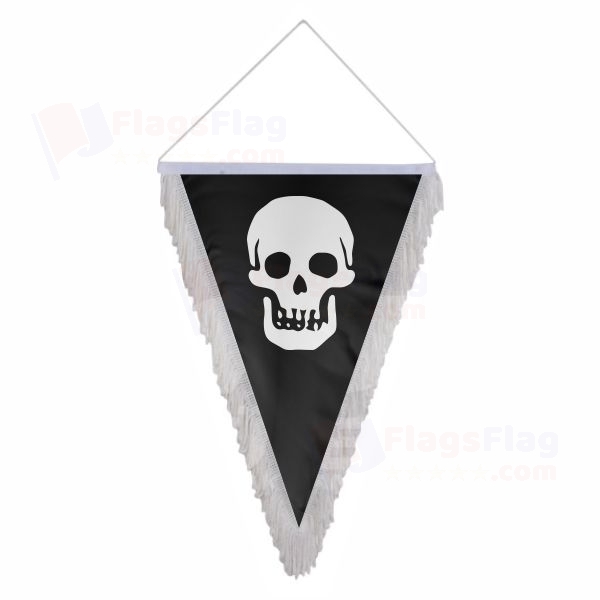Pirate Death Head Triangle Fringed Streamers