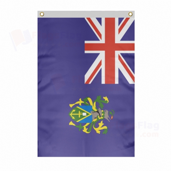 Pitcairn islands Large Size Flag Hanging on Building