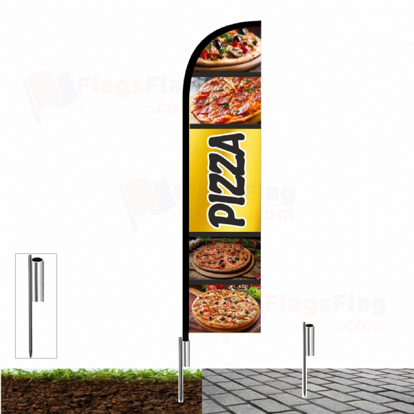 Pizza Beach Flag and Sail Flag