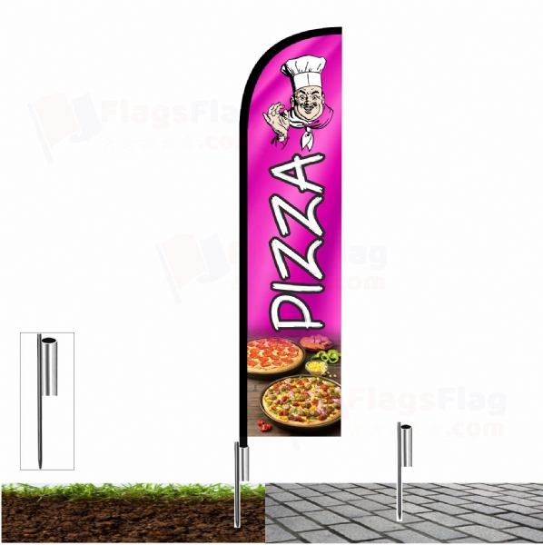 Pizza Beach Flags