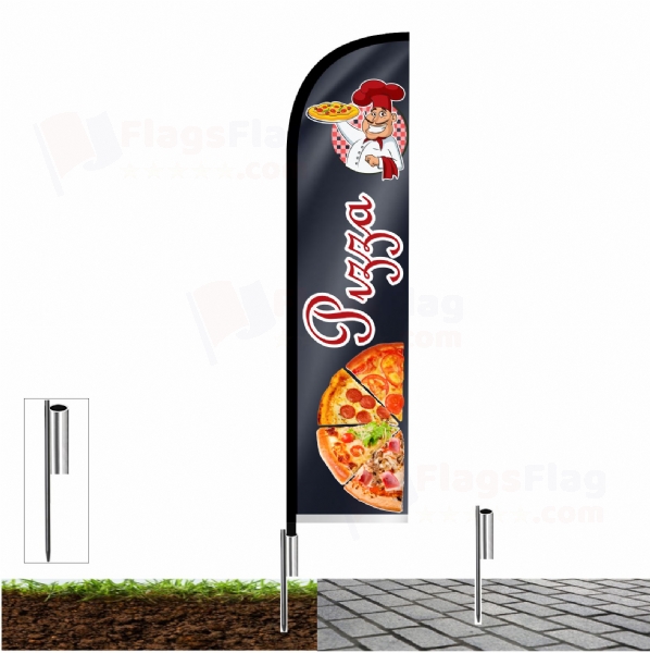 Pizza Custom Design Flag Pizza Customised Flags