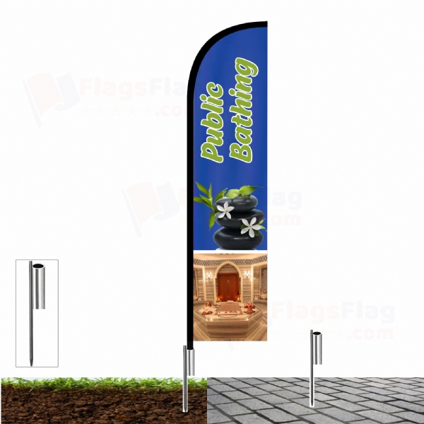 Public Bathing Beach Flag and Sail Flag