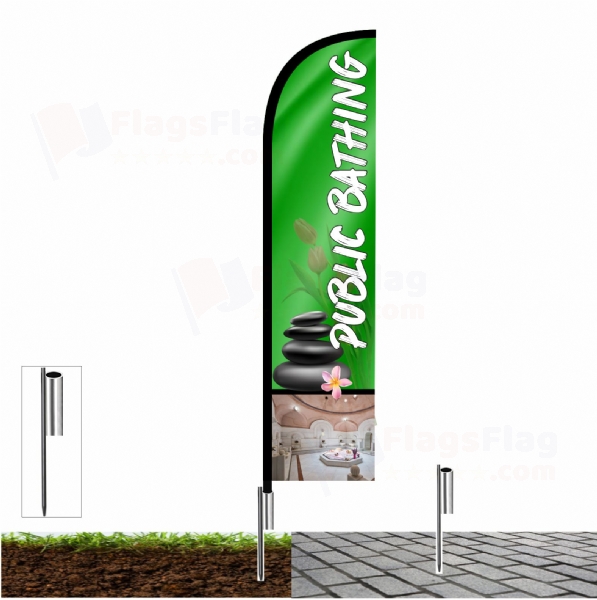 Public Bathing Beach Flags