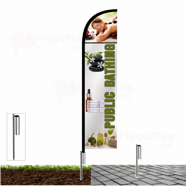 Public Bathing Custom Design Flag Public Bathing Customised Flags