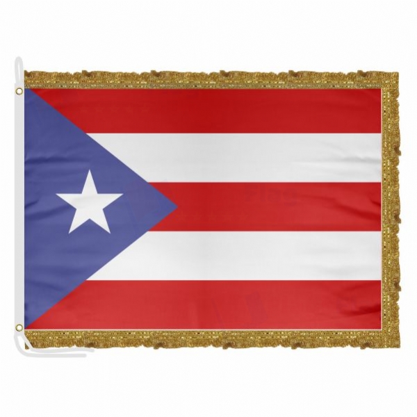 Puerto Rico Satin Office Flag