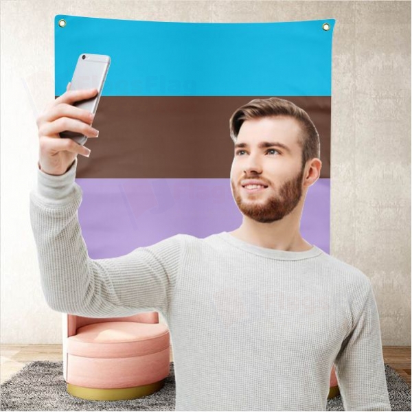 Rainbow Androsexual Background Selfie Shooting Landscapes