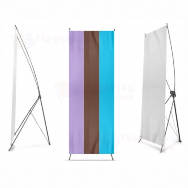 Rainbow Androsexual Digital Print X Banner