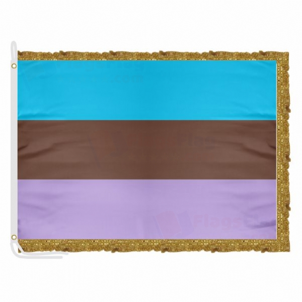 Rainbow Androsexual Satin Office Flag