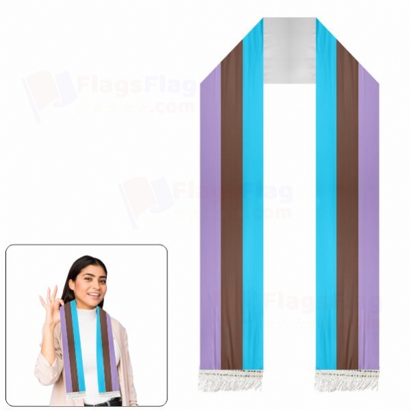 Rainbow Androsexual Scarf Digital Printing