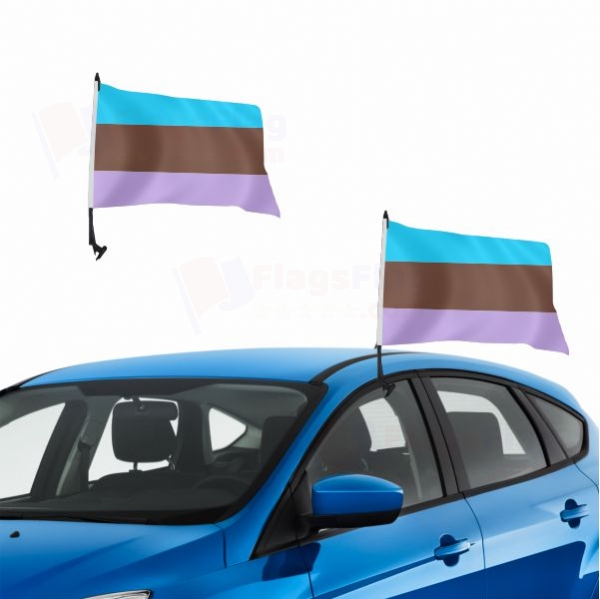 Rainbow Androsexual Vehicle Convoy Flag