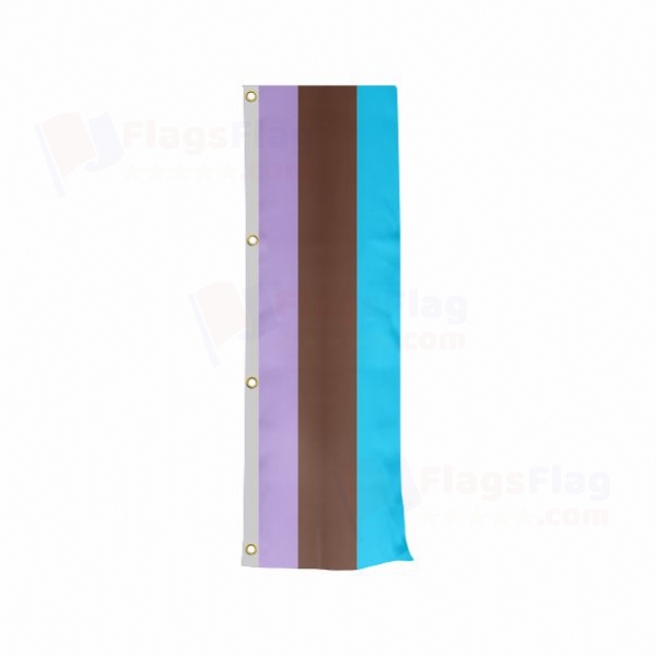 Rainbow Androsexual Vertically Raised Flags