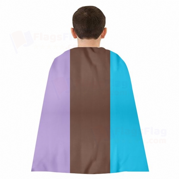 Rainbow Androsexual Woven Fabric Cloak Digital Printing