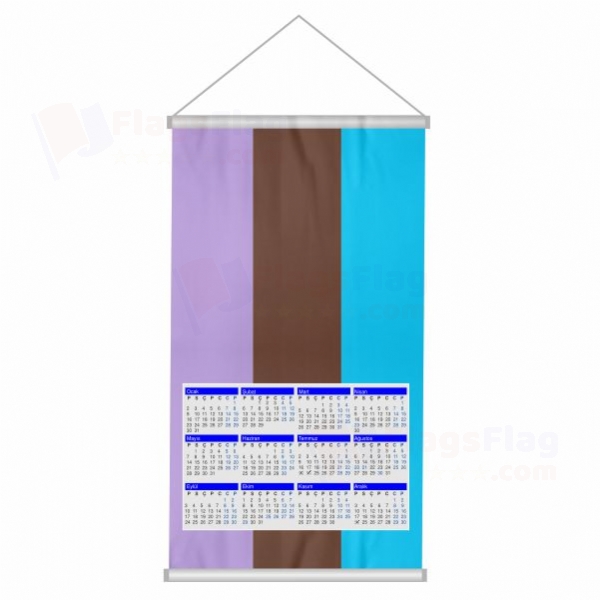Rainbow Androsexual Woven Fabric Digital Printing Calendar