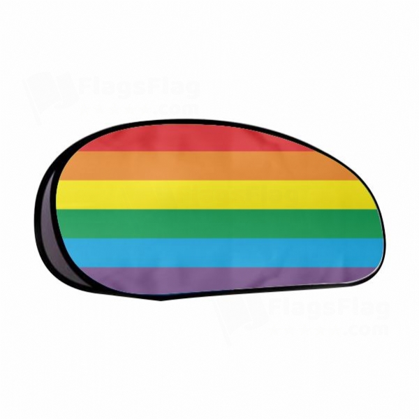 Rainbow Gay Pride Horizontal Fabric Banner Display Stands
