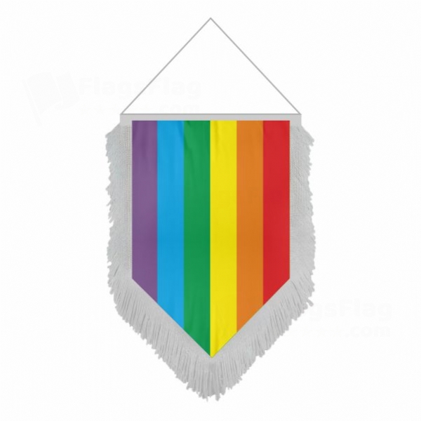 Rainbow Gay Pride Pentagonal Flags
