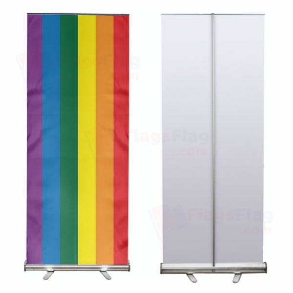 Rainbow Gay Pride Roll Up Banner