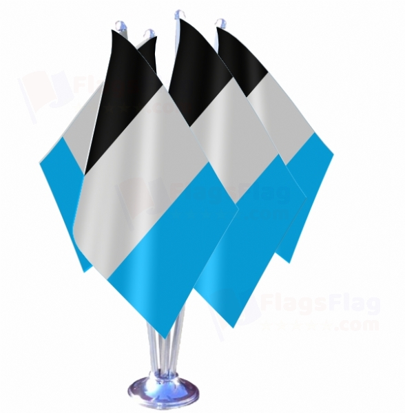 Rainbow Mascic Quadruple Table Flag