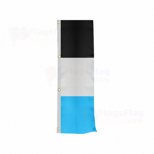 Rainbow Mascic Vertically Raised Flags