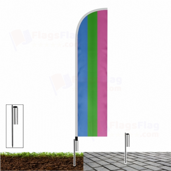 Rainbow Polysexuality Beach Flags Rainbow Polysexuality Sailing Flags