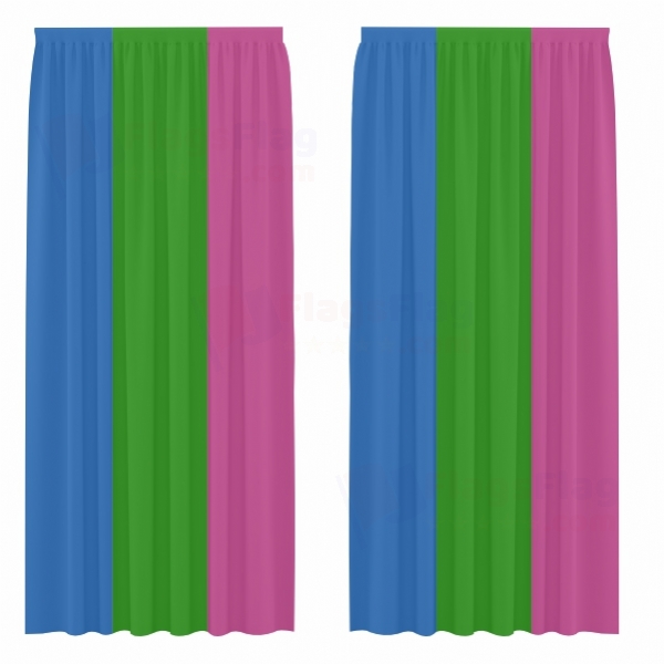 Rainbow Polysexuality Digital Printed Curtains
