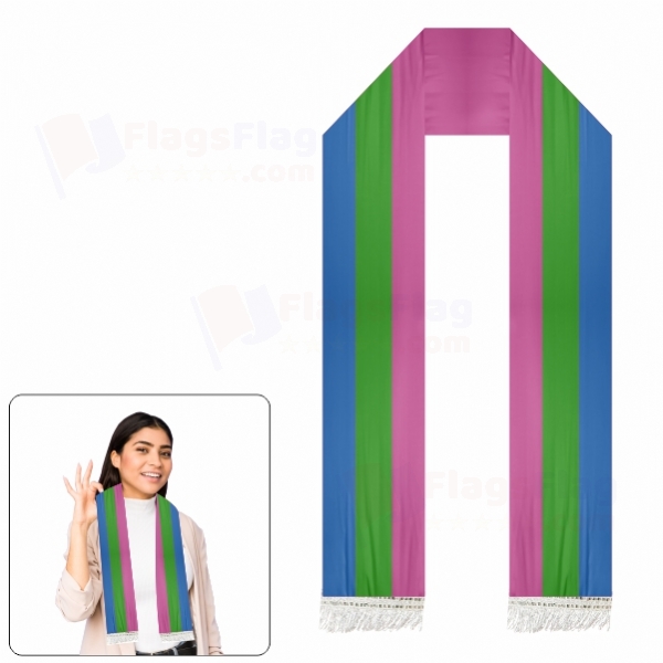 Rainbow Polysexuality Scarf Digital Printing