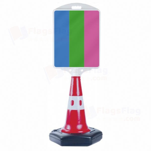Rainbow Polysexuality Small Size Road Bollard