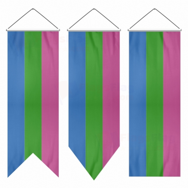 Rainbow Polysexuality Swallowtail Flags