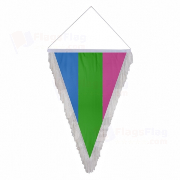 Rainbow Polysexuality Triangle Fringed Streamers