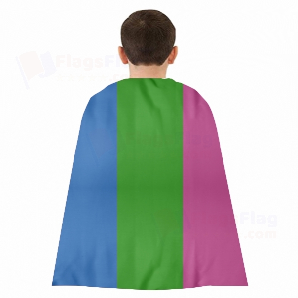 Rainbow Polysexuality Woven Fabric Cloak Digital Printing