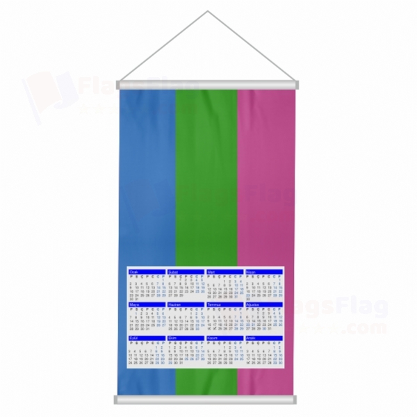 Rainbow Polysexuality Woven Fabric Digital Printing Calendar