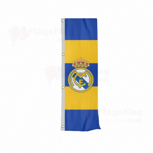 Real Madrid CF Vertically Raised Flags