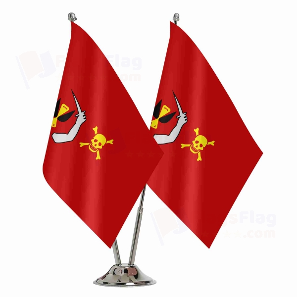 Red Christopher Moody 2 Table Flags