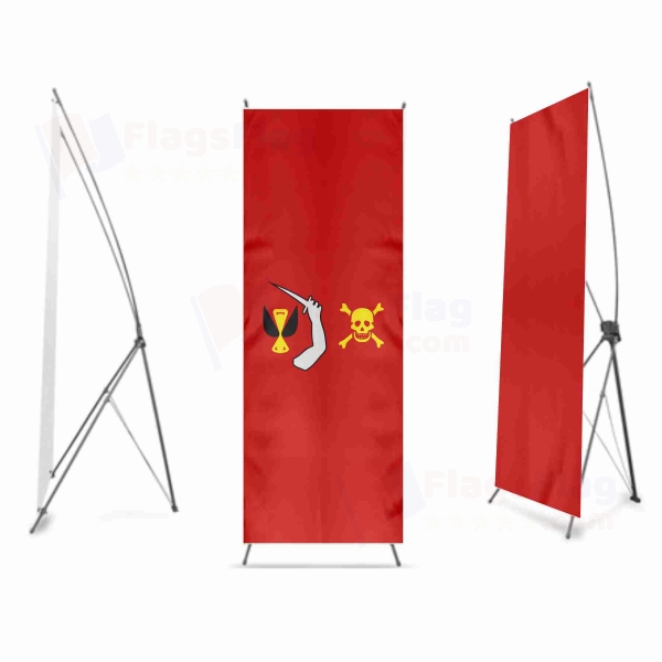 Red Christopher Moody Digital Print X Banner