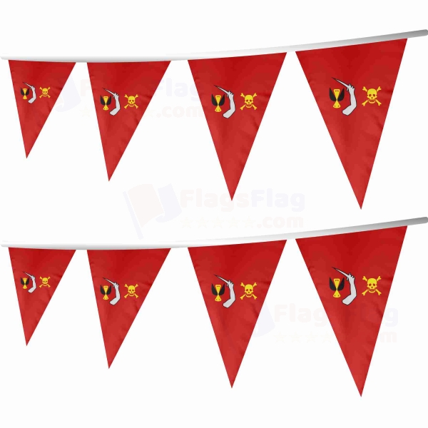Red Christopher Moody Stringed Triangle Flag