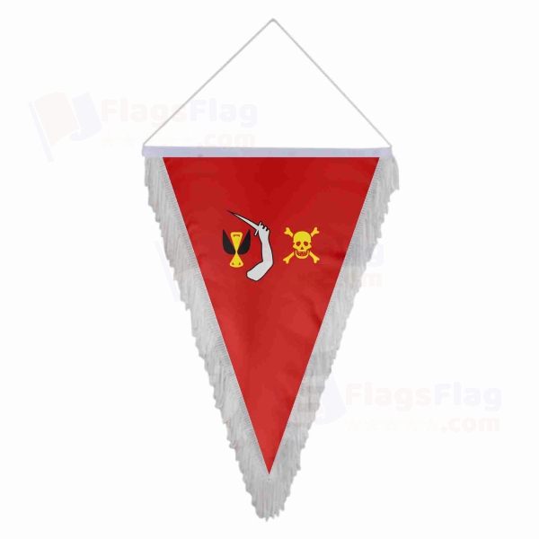 Red Christopher Moody Triangle Fringed Streamers