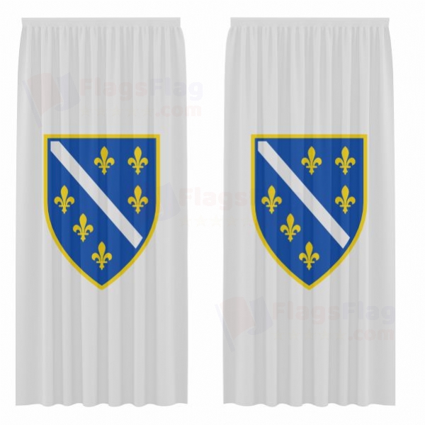 Republic of Bosnia and Herzegovina Digital Printed Curtains